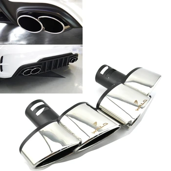 Stainless Steel Car Rear Exhaust Pipe Tail Muffler Tip For BMW 5 Series F10 F18 Universal