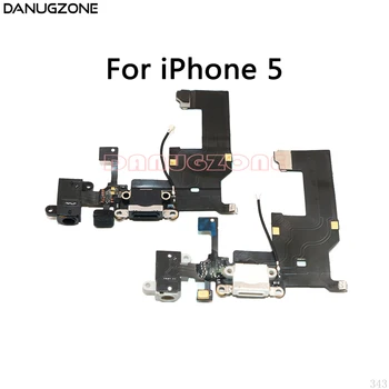 10PCS/Veľa Pre iPhone 5S 5 5G 5SE 5C USB Nabíjanie Dock Konektor Nabíjania Port Jack Zástrčky Flex Kábel