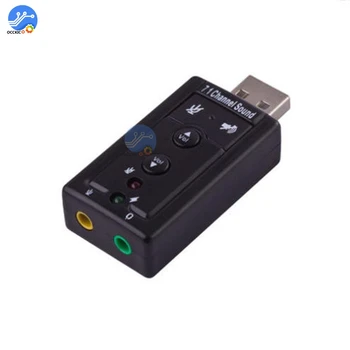 Mini Externý USB Zvuková Karta pre 3,5 mm Mikrofón, Adaptér Zvuková Karta Pre Reproduktorov Karty HID Triedy