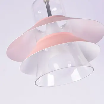 Vintage sklenenú guľu železa luster osvetlenie luster strop cocina accesorio visí lampa lamparas de techo