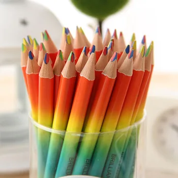 1pcs Dúha Farebná Ceruzka 4 v 1 Farebné Kreslenie, Maľovanie na Perá, Ceruzky Školy Dieťa