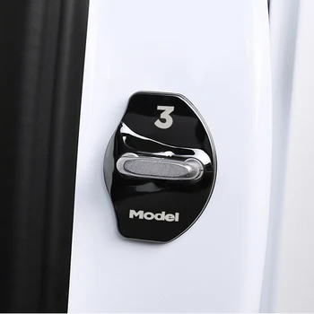 2 ks Nerezové Dvere Auta zámok krytu hrdze kryt kryt dverí zamky kryt pre Tesla model 3 model X Y štýl Roadster, Príslušenstvo