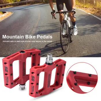 Ultra-ľahké pedále Horský Bicykel Pedále Bicykla Nylonové Vlákno Big Foot Cestnej Bike Ložisko Pedále Požičovňa Bicyklov Časti Viac farieb