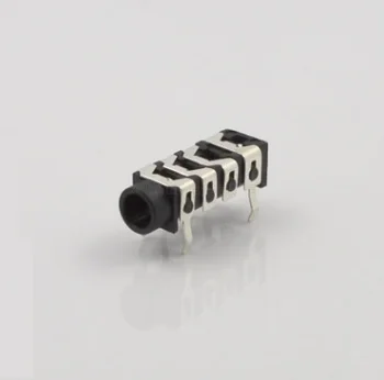 10pcs Telefón Jack 3,5 mm 6 pin stereo audio zásuvka pre 4 póly slúchadlá konektor cez otvor DC30V 0,5 A
