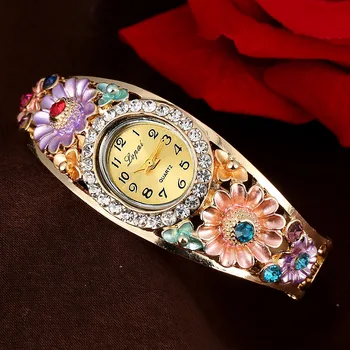 Top značky luxusný náramok hodiniek ženy hodinky zlaté dámske hodinky diamond dámske hodinky hodiny relogio feminino reloj mujer W06
