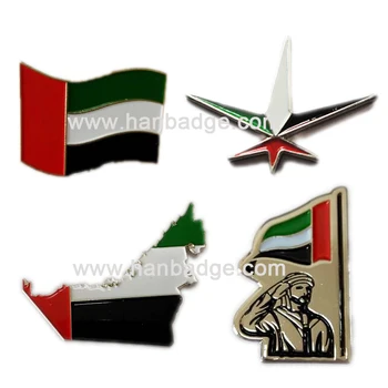 Prispôsobený Dubaj Národný Deň Odznaky Vlastné vlajky Pin Spojených Arabských Emirátoch Sheik Brošňa