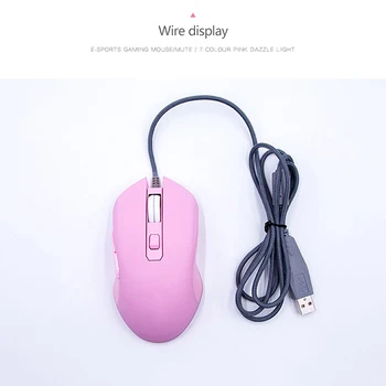 Žiarivú Ružovú Myši Počítač, Príslušenstvo, Periférne zariadenia Roztomilý Dievča Gaming Mouse, Wireless Mouse Lítiové Batérie, 500HMA Vysokej Kvality