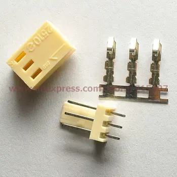 PHISCALE 100sets konektor súpravy 2.54 mm KF2510 3Pins vrátane plug+ vertikálne pin pätice+ terminál