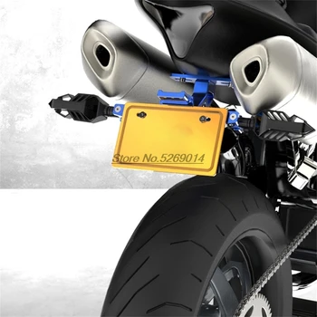 LED CNC Hliníkové Motocykel Licencia poznávacia značka Držiteľa kryt Pre Vespa 50 Cbr 600 Rr 2006 Honda Moto Grom Bmw R9T Suzuki