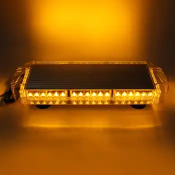 Auto Strechy Strobe Light 48 LED Žltá Blikajúca Núdzové Výstražné Lampy Policajné Auto Fire Truck Strechy Flash Light, LED Stroboskop Svetlo Bar