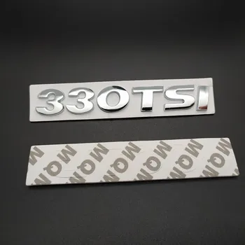 Auto Nálepky 3D Silver Zadný Kufor, Znak, Odznak Obtlačok Na Peugeot 230TSI 280TSI 330TSI 380TSI Auto Styling