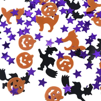 1/2Pack Halloween Konfety Čierna Oranžová, Fialová Spider Bat Lebky Vidina Flitrami Konfety DIY Halloween Party Tabuľka Deco Dodávky