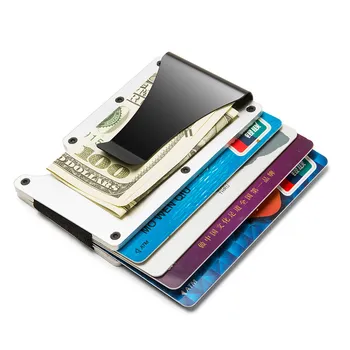 YAMBUTO Anti-magnetické Peňaženky banková Karta Kovové RFID 2020 Kovový Držiak Karty Slim Karty Prípade RFID Blokovanie Hliníkové Peniaze Box