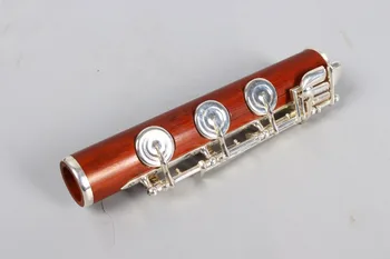 Yinfente Nové flauta 17 otvor Otvoriť Strieborné Pozlátené Kľúč kľúč E B Nohy Profesionálne rosewood telo S puzdrom