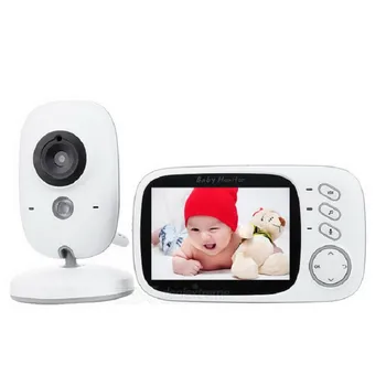 HD video monitor s nočné videnie fotoaparátu, vstavaný MP3 prehrávač hudby dieťa bezpečnosti teplota monitory hnuteľného dve cesty intercom