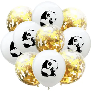10pcs Roztomilá Panda Latexový balón Deti narodeniny Dieťa Sprcha Balóny Zvieratá Vytlačené Inflatables Lopty pre Panda Party Dodávky