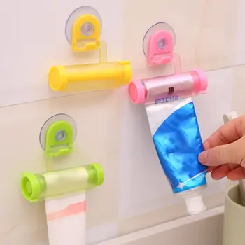 Plastové Koľajových Trubice Squeezer Užitočné Zubná Pasta Jednoduchý Dávkovač Kúpeľňa Zubná Pasta Držiteľ Kúpeľňových Doplnkov