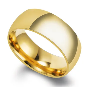 8 MM Jednoduchosť Pár Krúžky 316L Nerezovej Titánové Ocele Trendy na Denné Nosenie, Krúžok Palec Šperky Pre Ženy Muži