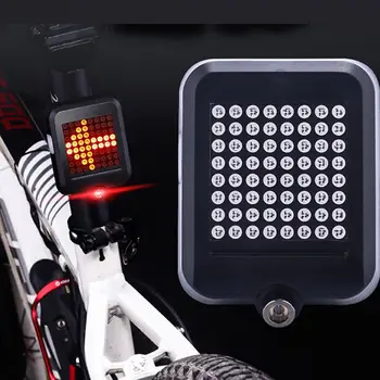 Sireck Usb Nabíjateľné Bicykel Laser zadné Svetlo Požičovňa Baterka Lampa 64 LED Zadné Automatické smerovku Ľahké Cyklistické Svetlo