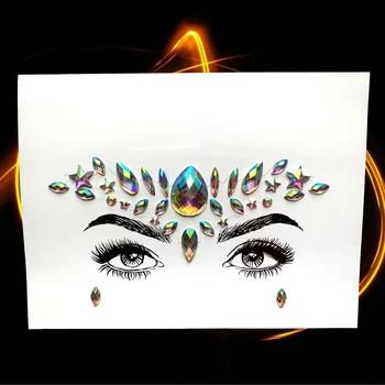 Diamond Eye Nálepky Tvár Krásne Šperky Samolepiace Ornament Na Výkon Drahokamu DIY Obočia, Očí, Čelo Dekorácie
