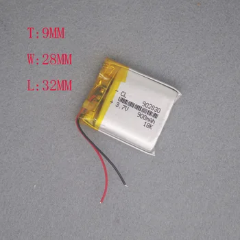 3,7 V Polymer Lithium Batéria 902830/902832 Bluetooth Hlasový Záznamník Všeobecné 900mAh