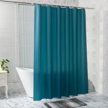 EVA Tmavo Modré Záclony Kúpeľňa Vodotesný, Odolný proti Plesniam Sprchový Záves Umývateľný Pevné Závesy pre Kúpeľňa so sprchovým Kútom s Háčikmi