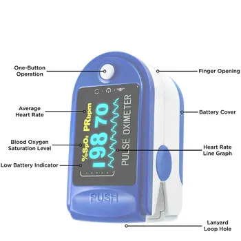 Digitálny prst oximeter OLED Pulzný oximeter displej oximeter prst Zdravie Diagnostický Monitor Nástroj Zdravotníckych Zariadení