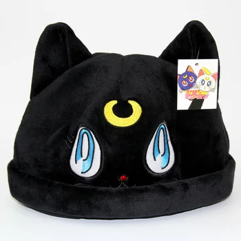 Komiksu, anime, plyšové klobúk krásy dievča bojovník luna mačka fialová mačka plyšové klobúk sailor moon zimné hrubé hrubé teplé mačka klobúk cosplay