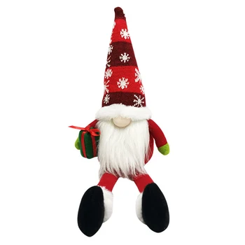 Vianočné dlho-legged anonymný starý muž bábika roztomilý švédsky trpaslík socha figúrka hračka stolové dekorácie, Nový Rok, Vianoce