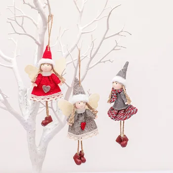 Veselé Vianočné Dekorácie Pre Domov Anjel Bábiky Vianočný Strom Decor Ornament Elf Prívesok Tabuľka Deco Vianočné Darčeky Na Nový Rok 2021