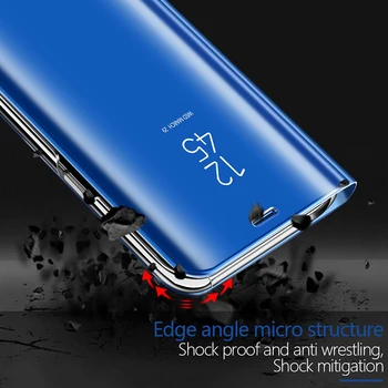 Shockproof prípade Huawei Honor 8A JAT-LX1 Luxusné Smart Mirror vyklápací Kryt Na Počesť 8A Pro JAT-L41 Fundas Pre Honor8A Príslušenstvo