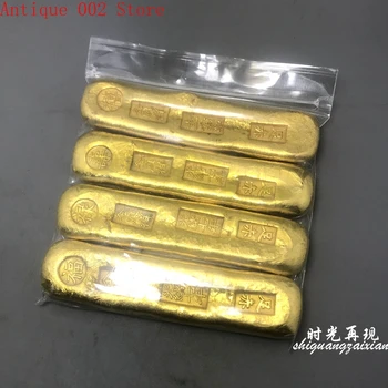 4pcs starožitné Čínsky Zlatý ingot, gold bar, 