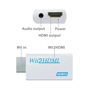Neoteck 720p 1080p Pre Wii HDMI Prevodník Adaptér HDMI prevodník Váhy video converter HD HDTV S 3,5 mm audio