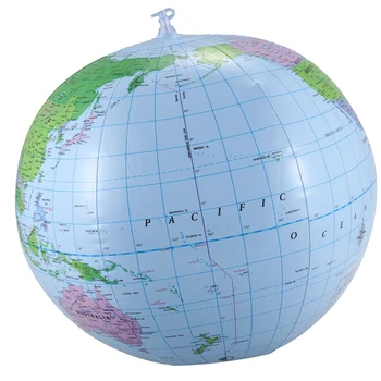 Nafukovacie Hračka Svete Tellurion Školenia Geografia Mapu Balón Vody Loptu 40 cm