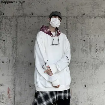 Pánske Nadrozmerné Bežné Hoodies 2020 Jeseň Fashion Mikina s Kapucňou Žena Nový kórejský Streetwear Mužské Oblečenie