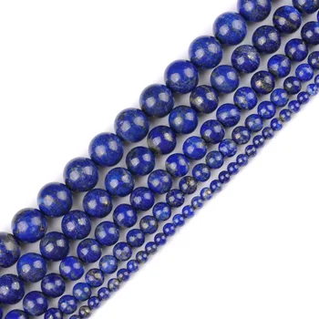 Originálny Prírodný Kameň Lapis Lazuli Korálky Č Maľované Farbené Kolo Strand Perličiek 15