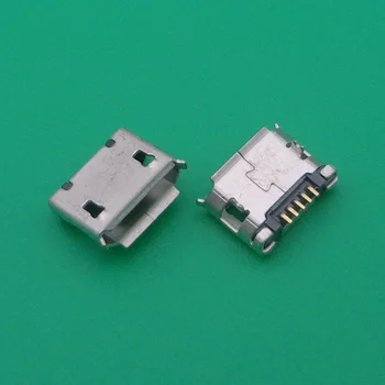 100ks Micro USB Konektor konektor pre Nabíjanie Zásuvka pre Lenovo A60 A366T A390E A520 A288T A500 A750 PAD A1-07 mobilný telefón, tablet pc