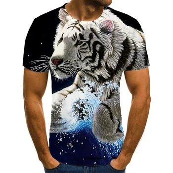 V lete roku 2020 nové 3D vytlačené T-shirt zviera tlače pánske T-shirt príležitostné tlače T-shirt O-krku hip hop krátky rukáv veľkosť 110-6XL