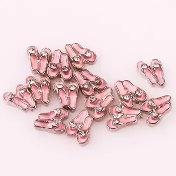F724 Ružová ženy papuče tvar plávajúce zobrazili kľúčové tlačidlá pre život pamäť sklo plávajúce medailón charms DIY šperky 20pcs/veľa