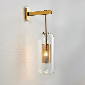 Moderný minimalistický nástenné lampy, nočné lampy, Nordic tvorivé obývacia izba, spálňa nástenné svietidlo koridoru uličkou nástenné svietidlo