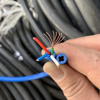5m/množstvo banských kábel spomaľovač horenia komunikácie drôt line kábel MHYV2core7/0.28/0.37/0.43/0.52 meď modrá minerálne kábel