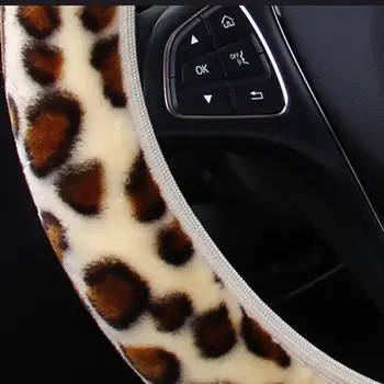 1pcs Univerzálne Elastické Leopardí Vzor Volante Vozidla Kryty Vhodné 37-38 cm Vozidlo Dekorácie Auto Príslušenstvo