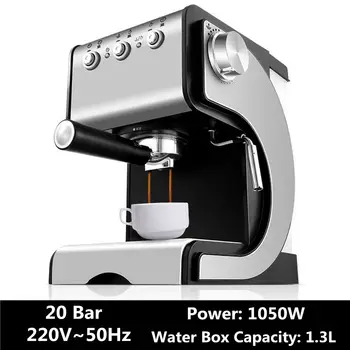 1050W 1.3 L Automatický kávovar Espresso Barista Stroj Multifunkčný Parný kávovar Domov Komerčné Použitie 20x31x26cm
