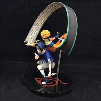 Anime Naruto Uzumaki Naruto Uchiha Sasuke Anime Obrázok GEM Shippuden Hračky Model PVC Akcie Figurals Zberateľskú Bábika