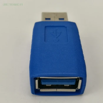 100ks/veľa USB 3.0 Adapter Mužov a Žien Spojka Konektor Plug M AF Spojka Konektor Extender Converter pre notebook PC modrá