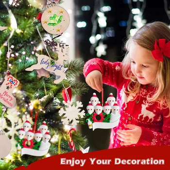 Besegad 2020 Vianočné Ozdoby DIY Vianočný Strom Dekorácie Živice Osobné Rodiny 6 Vianočné Závesné Vianoce, Santa Darčeky