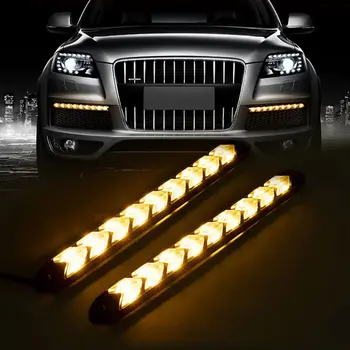 2 ks Univerzálny Auto LED Denných prevádzkových Ľahké Nepremokavé Svetlometu Pásy Sekvenčné Prietok Zase Signál DRL Svetlo