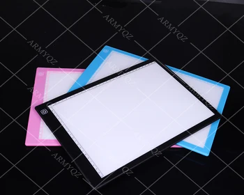 Tri-úroveň stmievania Ultra Tenké A4 LED Light Pad Umelec Light Box S mierkou rysovaciu Dosku Pad Diamond Maľovanie Výšivky Nástroje