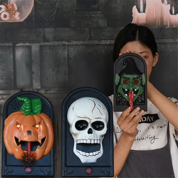 3 ks Halloween Prop Ghost Zvonček Dekor s Desivý Zvuk a Svetlo Až Teroru strašidelnom Strašidelný Dom Dekorácie, Party Dodávky
