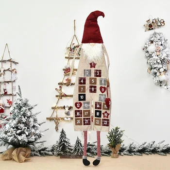 Vianočný Kalendár Textílie Príchodom Anonymný Bábika Časovač Santa Claus Kalendár Veselé Vianoce Dekor